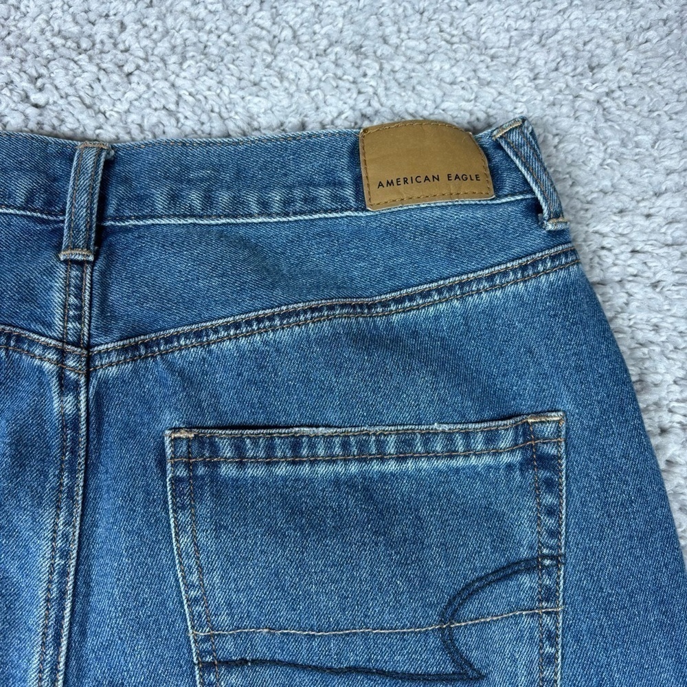 American Eagle Jeans Womens 6 Mom Jean Stretch Casual Classic Distressed Holes - Picture 5 of 6